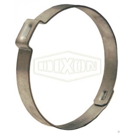 Dixon Single Ear Pinch-On Clamp, 35/64 in Nominal, 0.469 Closed dia x 0.551 Open dia x 0.03 in Thick, Stee 140